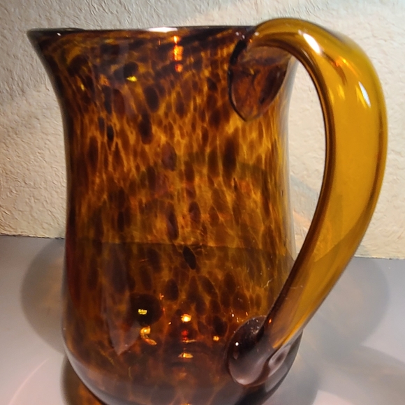 Amber Blown Glass Jug - Picture 1 of 10